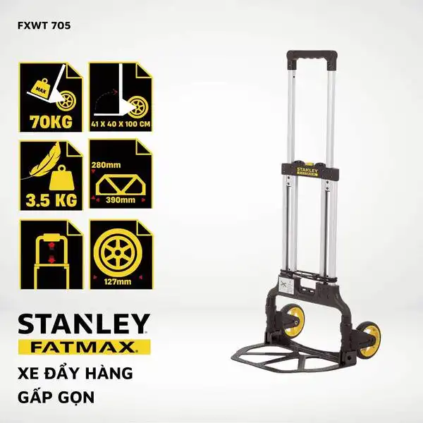 Xe đẩy hàng 2 bánh gấp gọn, hiệu Stanley Fatmax-USA FXWT-705.
