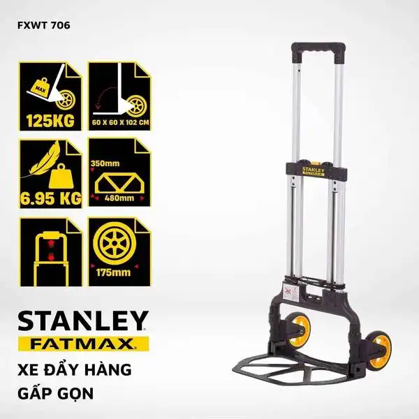 Xe đẩy hàng 2 bánh gấp gọn, hiệu Stanley Fatmax - USA FXWT-706
