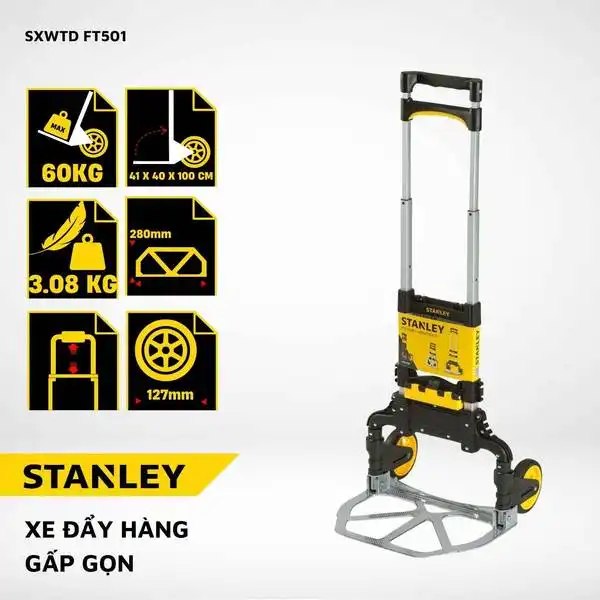 Xe đẩy hàng 2 bánh gấp gọn, hiệu Stanley-USA FT501