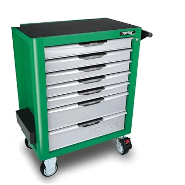 Xe đẩy thiết bị dụng cụ 214 món TOPTUL seri màu xanh lục GE-21407