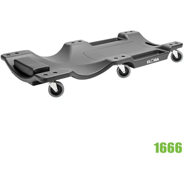 Xe nằm sửa gầm ô tô ELORA 1666, tải trọng 130kg, 6 bánh xe
